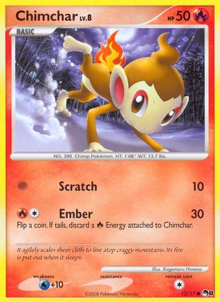 Image of Chimchar 012  - Reverse Holofoil POP Series 8 - Common