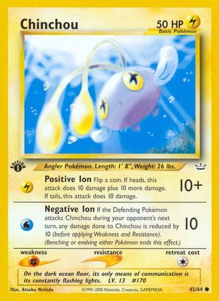 Image of Chinchou 042/64  - 1st Edition Neo Revelation - Common