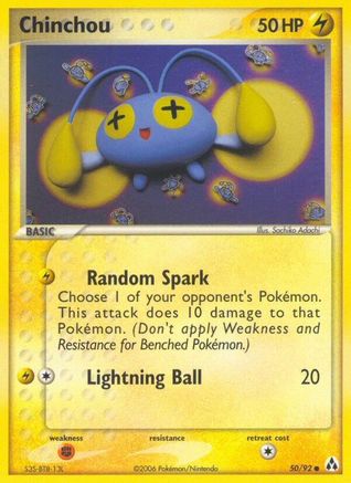 Image of Chinchou 050/92  Legend Maker - Common