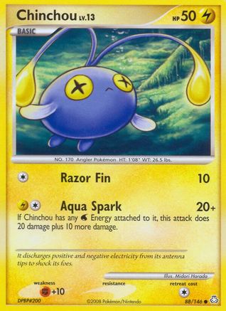 Image of Chinchou (88) 088  - Reverse Holofoil Legends Awakened - Common