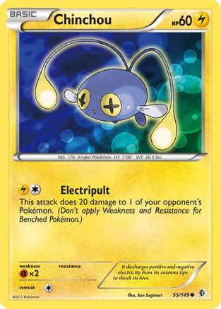 Image of Chinchou 055  - Reverse Holofoil Boundaries Crossed - Common