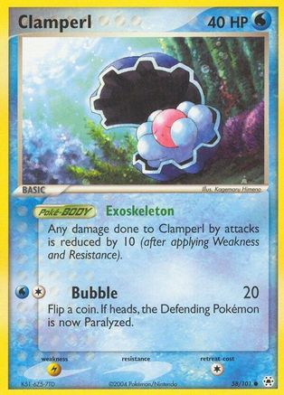 Image of Clamperl 058/101  - Reverse Holofoil Hidden Legends - Common
