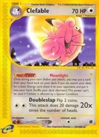 Image of Clefable (41) 041/165  - Reverse Holofoil Expedition - Rare