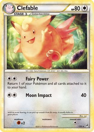 Image of Clefable 001  - Reverse Holofoil Call of Legends - Holo Rare