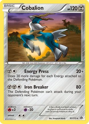 Image of Cobalion 091/113  - Holofoil Legendary Treasures - Holo Rare