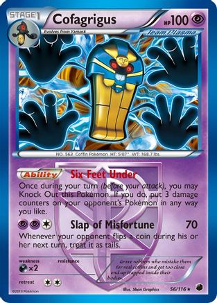 Image of Cofagrigus (Team Plasma) (56) 056/116  - Holofoil Plasma Freeze - Holo Rare