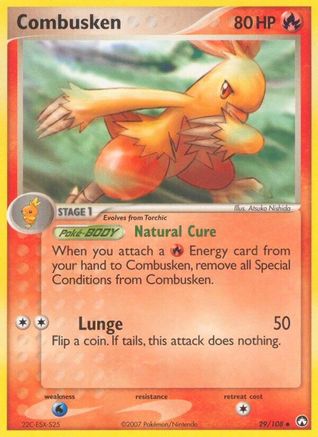 Image of Combusken 029/108  - Reverse Holofoil Power Keepers - Uncommon