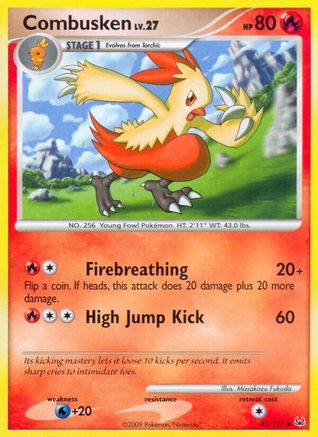 Image of Combusken 045  - Reverse Holofoil Platinum - Uncommon