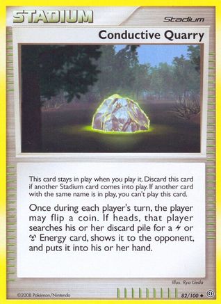 Image of Conductive Quarry 082/100  - Reverse Holofoil Stormfront - Uncommon