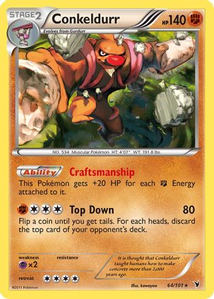 Image of Conkeldurr (64) 064  - Reverse Holofoil Noble Victories - Holo Rare