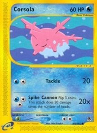 Image of Corsola 102/165  - Reverse Holofoil Expedition - Common