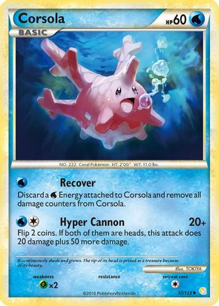 Image of Corsola 037  HeartGold SoulSilver - Uncommon