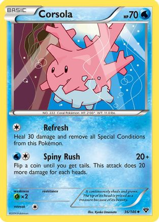 Image of Corsola 036  XY Base Set - Uncommon