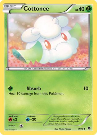 Image of Cottonee (9) 009  - Reverse Holofoil Emerging Powers - Common