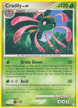Image of Cradily 021  Legends Awakened - Rare