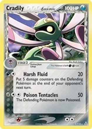 Image of Cradily (Delta Species) 002  - Reverse Holofoil Holon Phantoms - Holo Rare