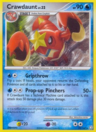 Image of Crawdaunt 022  Legends Awakened - Rare