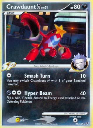 Image of Crawdaunt G 023  - Reverse Holofoil Supreme Victors - Rare