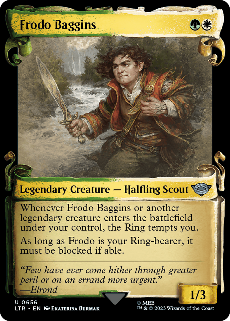 Image of Frodo Baggins (Showcase Scrolls) (LTR-656) - The Lord of the Rings: Tales of Middle-earth: (Showcase) Foil