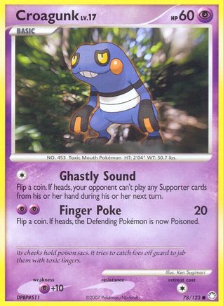 Image of Croagunk 078/123  - Reverse Holofoil Mysterious Treasures - Common
