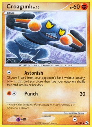 Image of Croagunk 061/99  Arceus - Common