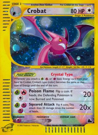 Image of Crobat (147) 147  - Holofoil Skyridge - Secret Rare