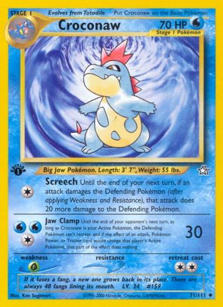 Image of Croconaw (31) 031/111  - Unlimited Neo Genesis - Uncommon