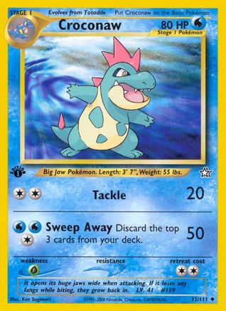 Image of Croconaw (32) 032/111  - Unlimited Neo Genesis - Uncommon