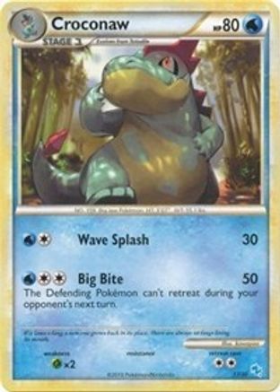 Image of Croconaw (#13) 013  HGSS Trainer Kit Gyarados & Raichu - Common