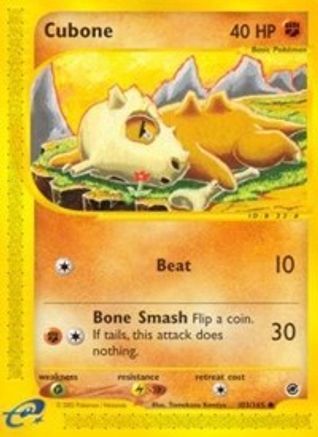 Image of Cubone 103/165  Expedition - Common