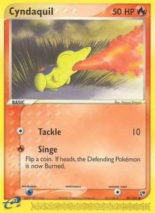 Image of Cyndaquil 059/100  - Reverse Holofoil Sandstorm - Common