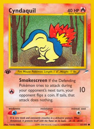 Image of Cyndaquil 061/105  - 1st Edition Neo Destiny - Common