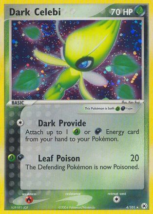 Image of Dark Celebi 004/101  - Reverse Holofoil Hidden Legends - Holo Rare