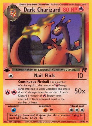 Image of Dark Charizard (21) 021/82  - Unlimited Team Rocket - Rare
