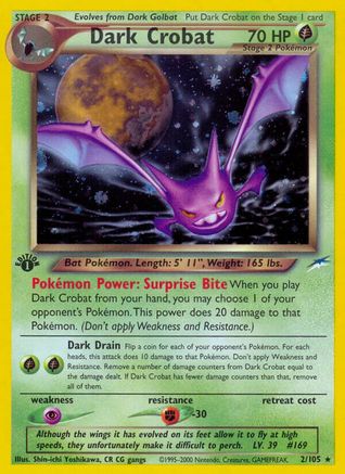Image of Dark Crobat 002  - 1st Edition Holofoil Neo Destiny - Holo Rare