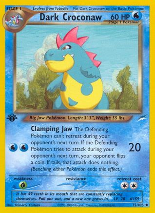 Image of Dark Croconaw 032/105  - 1st Edition Neo Destiny - Uncommon