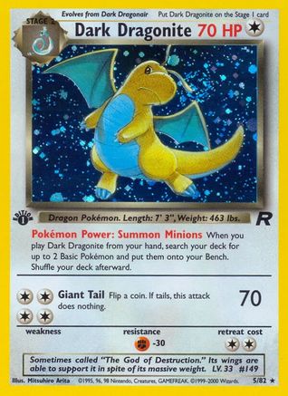 Image of Dark Dragonite (5) 005/82  - 1st Edition Holofoil Team Rocket - Holo Rare