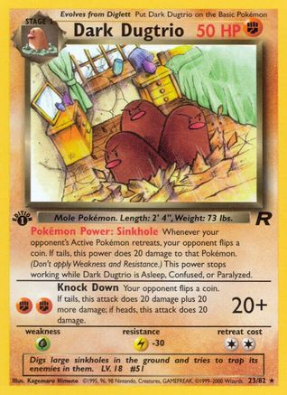 Image of Dark Dugtrio (23) 023/82  - 1st Edition Team Rocket - Rare