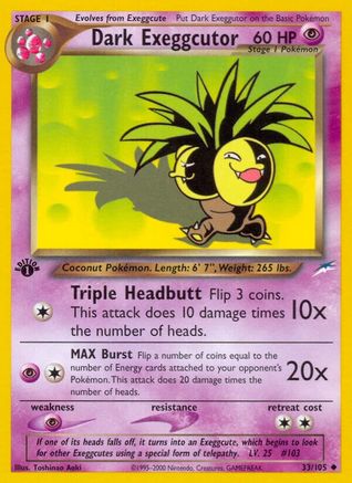 Image of Dark Exeggcutor 033/105  - Unlimited Neo Destiny - Uncommon