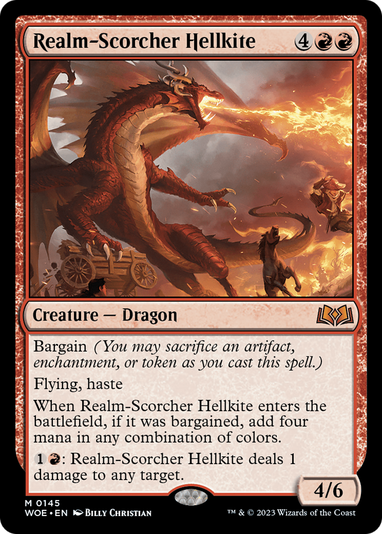 Image of Realm-Scorcher Hellkite (WOE-145) - Wilds of Eldraine