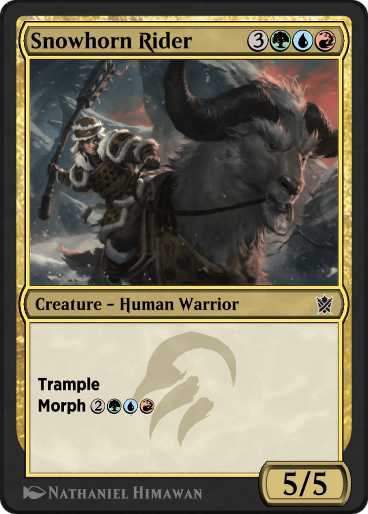Image of Snowhorn Rider (KTK-201Y) - Khans of Tarkir
