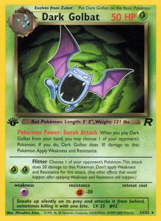 Image of Dark Golbat (24) 024/82  - Unlimited Team Rocket - Rare