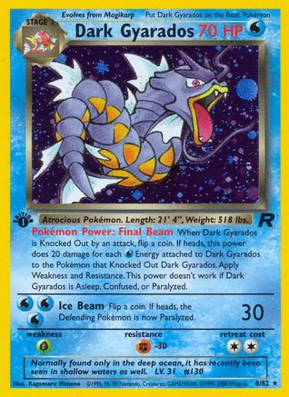 Image of Dark Gyarados (8) 008/82  - Unlimited Holofoil Team Rocket - Holo Rare