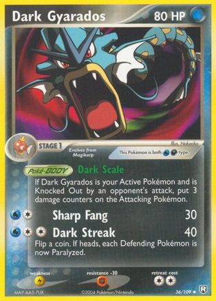Image of Dark Gyarados 036/109  Team Rocket Returns - Uncommon