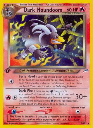 Image of Dark Houndoom 007  - 1st Edition Holofoil Neo Destiny - Holo Rare