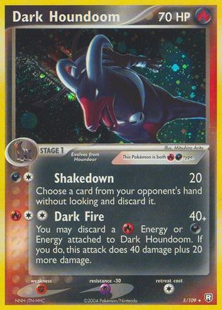 Image of Dark Houndoom 005/109  - Reverse Holofoil Team Rocket Returns - Holo Rare