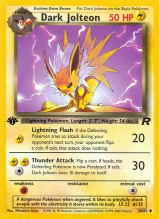 Image of Dark Jolteon 038/82  - Unlimited Team Rocket - Uncommon