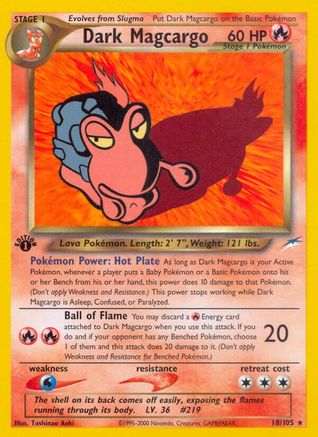 Image of Dark Magcargo 018/105  - Unlimited Neo Destiny - Rare