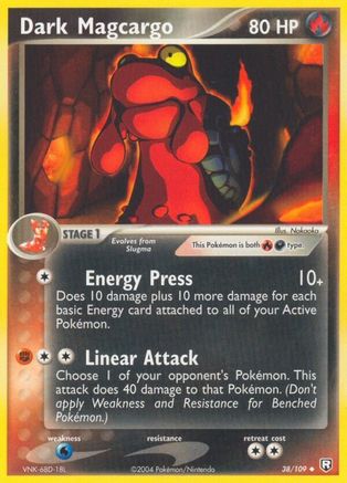 Image of Dark Magcargo 038  - Reverse Holofoil Team Rocket Returns - Uncommon