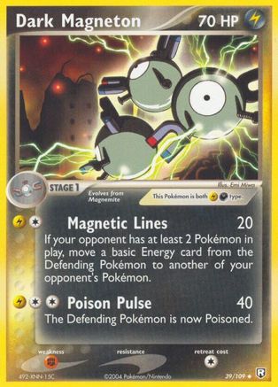 Image of Dark Magneton 039  - Reverse Holofoil Team Rocket Returns - Uncommon